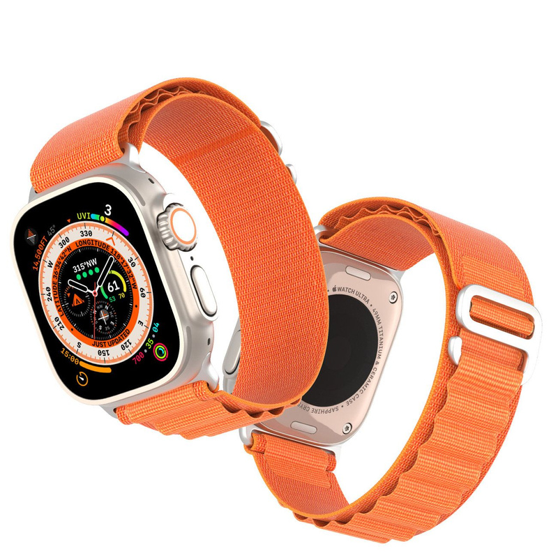 Sport Buckle Strap for Apple Watch Ultra/8/7/6/SE/5/4/3/2/1 (42, 44, 45, 49mm) Dux Ducis Strap GS Version - Orange
