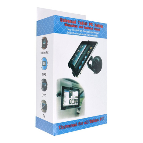 Uchwyt samochodowy do szyby i zagłówek tablet 7" - 10"  2w1