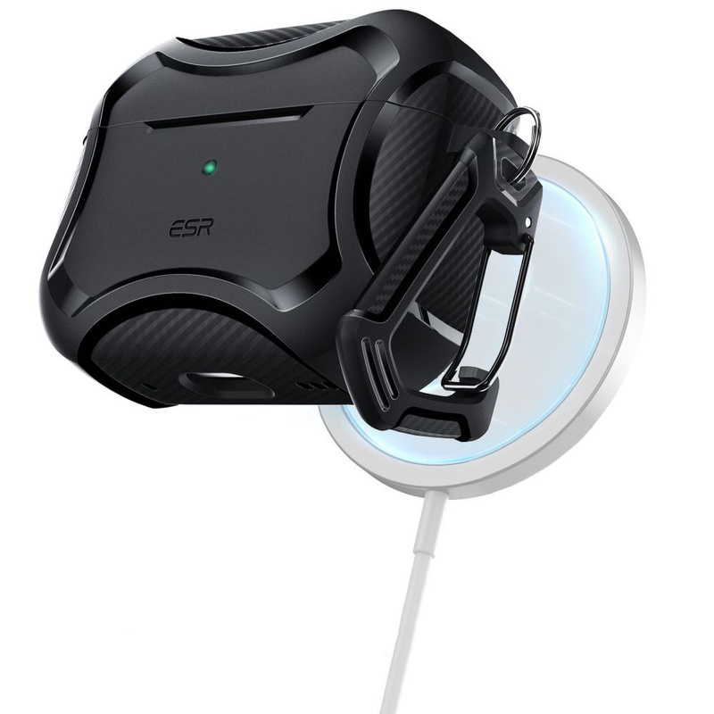 Schutzhülle APPLE AIRPODS PRO ESR Cyber Armor Halolock MagSafe schwarz
