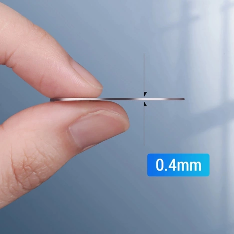 Płytki metalowe Ugreen LP123 60410 okrągłe / prostokątne do uchwytów magnetycznych na telefon - czarne (2 szt.)