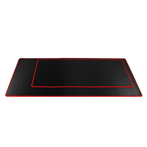 Podkładka pod klawiaturę i mysz dla graczy 700x300x3mm / czarny / obszycie czerwone