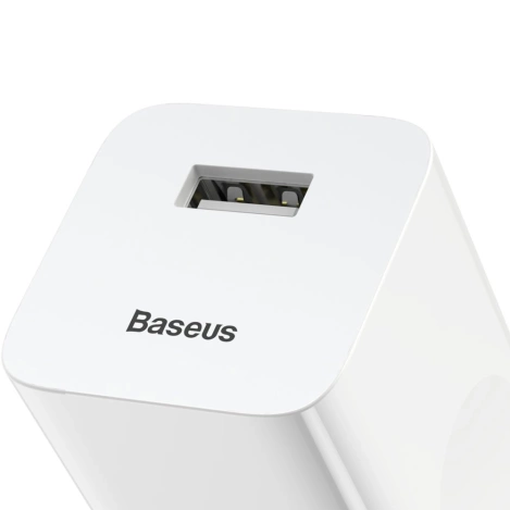 Baseus Charging Quick Charger ładowarka sieciowa zasilacz EU adapter USB Quick Charge 3.0 QC 3.0 biały (CCALL-BX02)