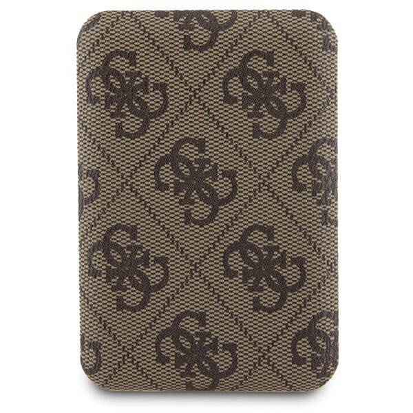 Zestaw Guess GUBPM5P15X4GEMGW iPhone 15 Pro Max 6.7" hardcase + Powerbank 5000mAh MagSafe brązowy/brown 4G Metal Logo