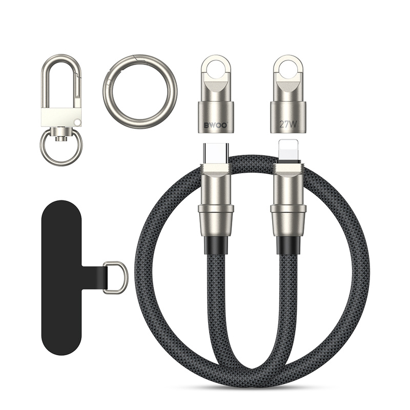BWOO Smycz, zawieszka, kabel USB-C do USB-C 60W, 1,2 m