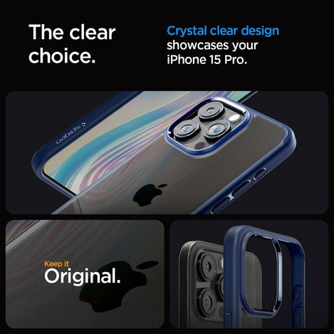 Spigen Liquid Air iPhone 16 Pro granatowy/navy blue ACS08118
