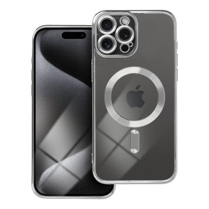 Futerał Electro Mag Cover kompatybilny z MagSafe do IPHONE 15 PRO MAX srebrny