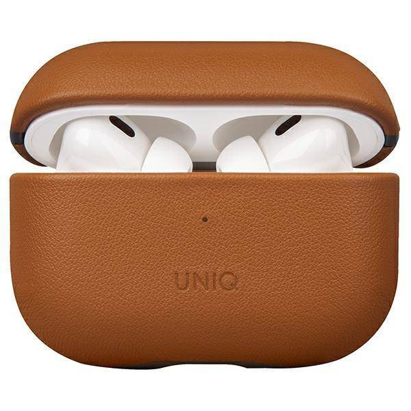 UNIQ etui Terra AirPods Pro 2 gen. Genuine Leather brązowy/toffee brown