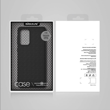 Nillkin Textured Case eine strapazierfähige, verstärkte Hülle mit Gelrahmen und Nylon auf der Rückseite des Samsung Galaxy A73 schwarz