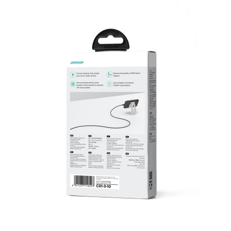 Joyroom Multi-Color Series SA34-AL3 USB-A/ Lightning 3A-Kabel 1 m – Schwarz