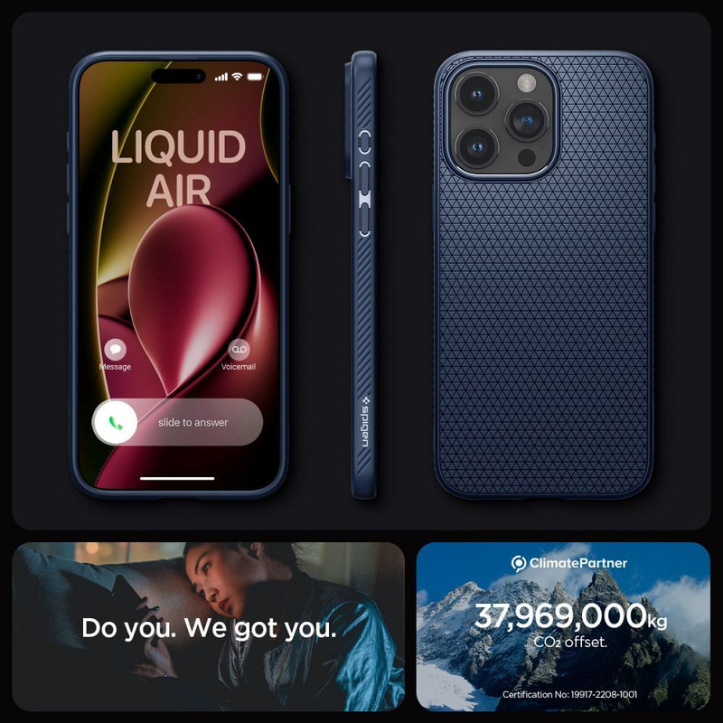 Spigen LIQUID AIR IPHONE 15 PRO MAX MARINEBLAU