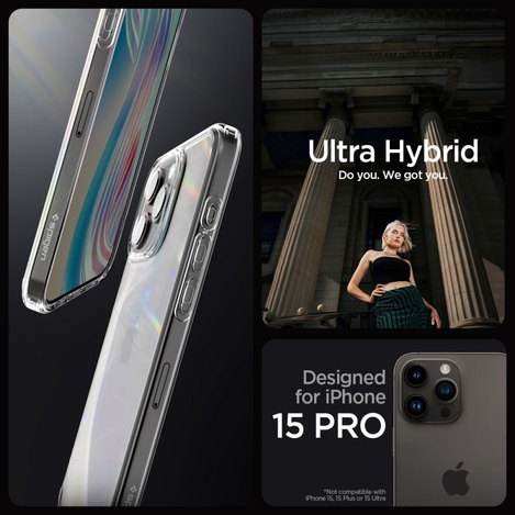 Spigen ULTRA HYBRID IPHONE 15 PRO KRISTALLKLAR