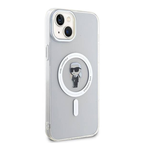 Karl Lagerfeld nakładka do iPhone 15 Plus 6,7" KLHMP15MHFCKNOT transparentna HC Magsafe IML Ikonik