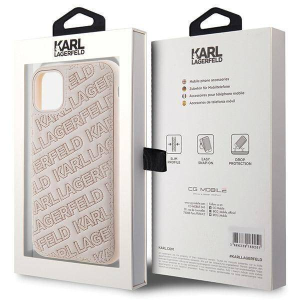 Oryginalne Etui KARL LAGERFELD Hardcase KLHCN61PQKPMP do iPhone 11 (Quilted K Pattern / różowy)