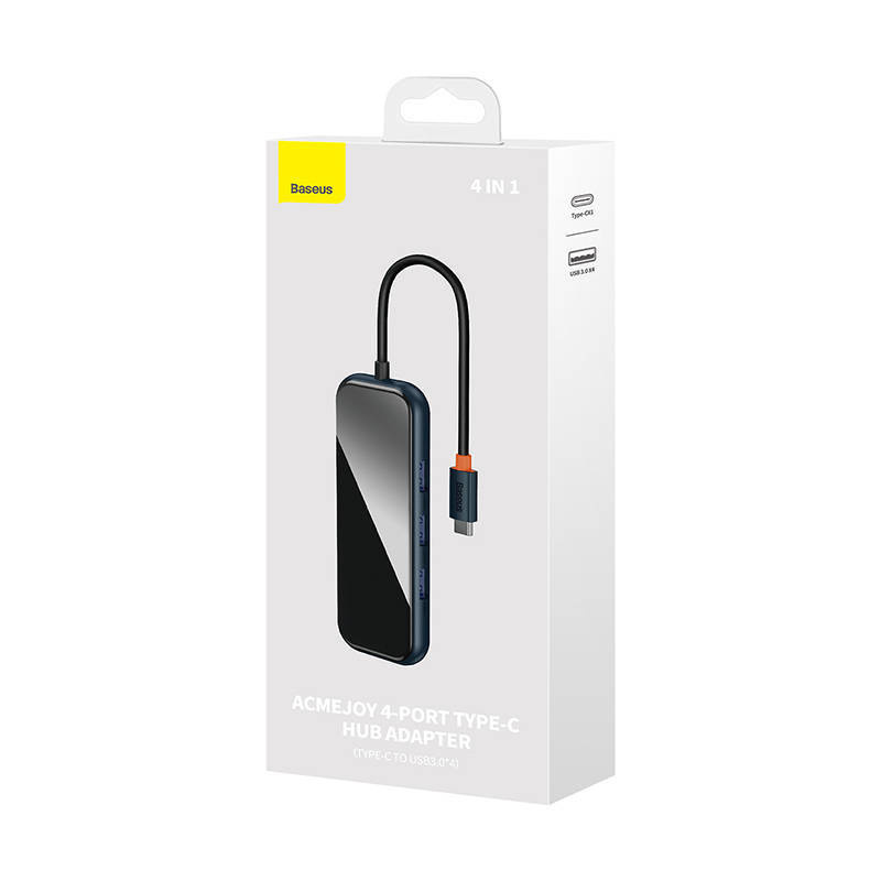 Baseus Hub Adapter 4w1 USB-C na 4xUSB 3.0 (Dark Grey)