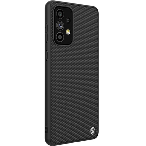 Nillkin Textured Case eine strapazierfähige, verstärkte Hülle mit Gelrahmen und Nylon auf der Rückseite des Samsung Galaxy A73 schwarz
