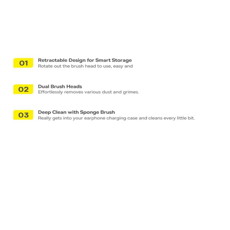 Baseus szczoteczka do czyszczenia słuchawek biała (NGBS000002)