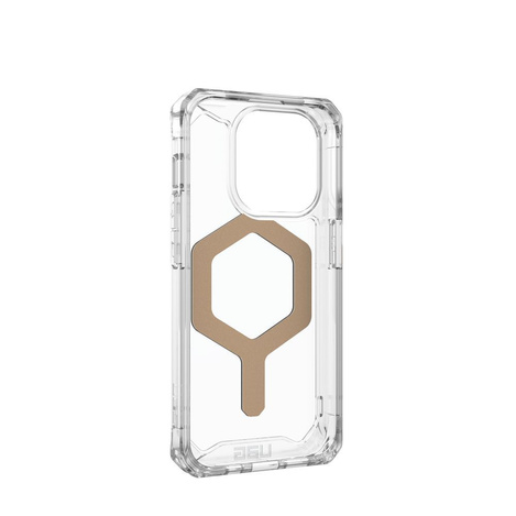 UAG Plyo Magsafe - Schutzhülle für iPhone 15 Pro kompatibel mit MagSafe (Eisgold)