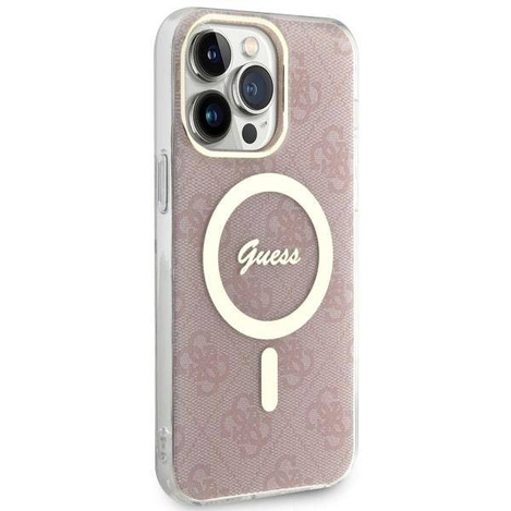 Guess GUHMP14XH4STP iPhone 14 Pro Max 6.7" pink/pink Hardcase 4G MagSafe