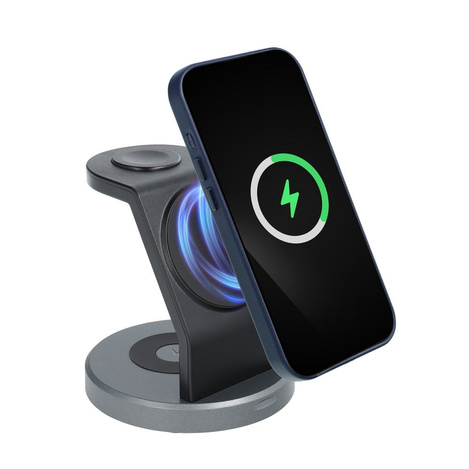 Leather Mag Cover kompatybilne z MagSafe do IPHONE 15 PLUS niebieski