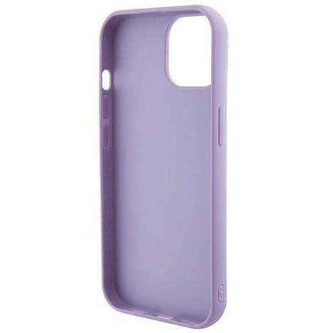 Guess Pailletten-Schriftzug-Metallgehäuse für iPhone 15 – Lila
