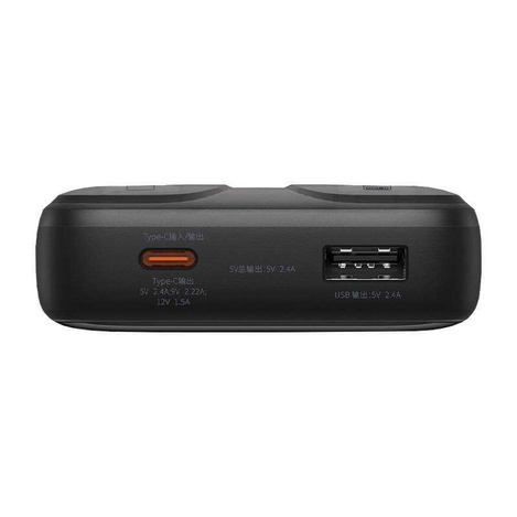 Powerbank Baseus Comet z kablem USB do USB-C, 10000mAh, 22.5W (czarny)