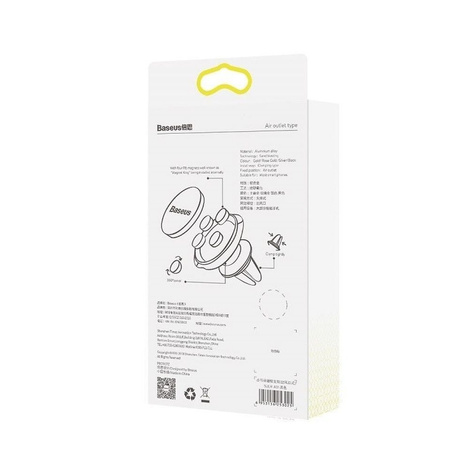 Uchwyt magnetyczny Baseus do kratki nawiewu / wentylacji Small Ears Air Magnetic szary SUER-A01