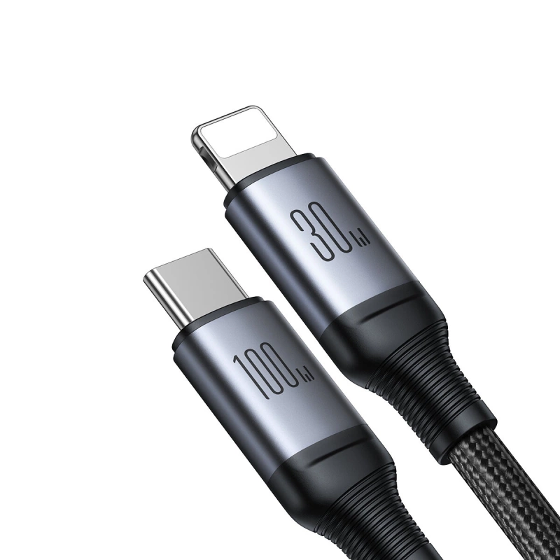 Kabel 2 w 1 Joyroom speedy series SA21-1T2 USB-C - USB-C / Lightning 100W 1.5m czarny