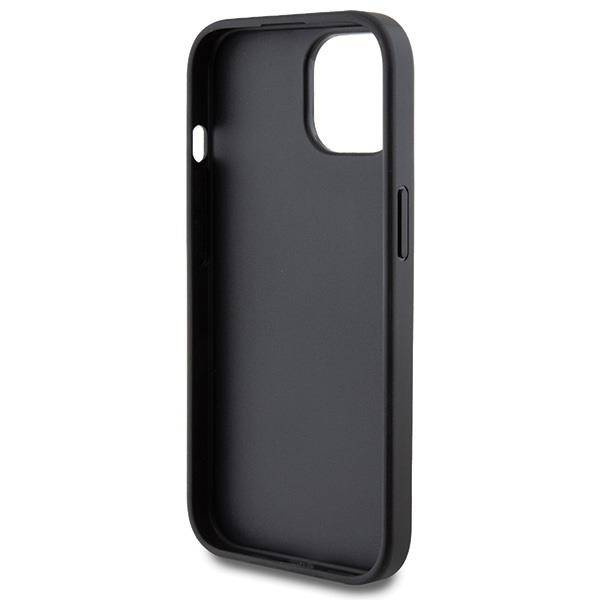 Etui Guess 4G Metal Gold Logo na iPhone 15 - szare