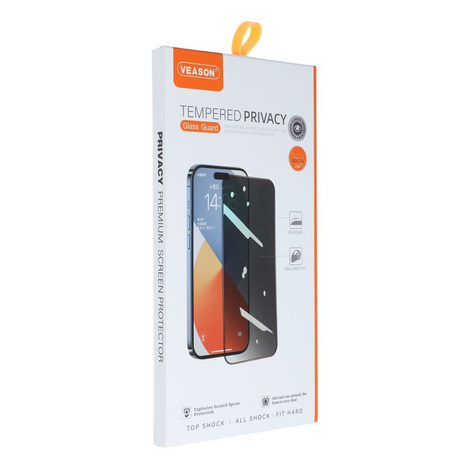 Szkło Hartowane 6D Pro Veason Privacy Glass - do Iphone XR / 11 czarny