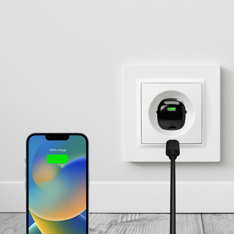 PURO MiniPro Wall Charger GaN - Ładowarka sieciowa 1 x USB-C 20W PD (czarny)