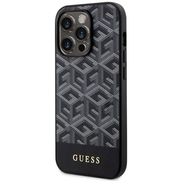 Guess GUHMP14LHGCFSEK iPhone 14 Pro 6.1" schwarz/schwarz Hardcase GCube Stripes MagSafe