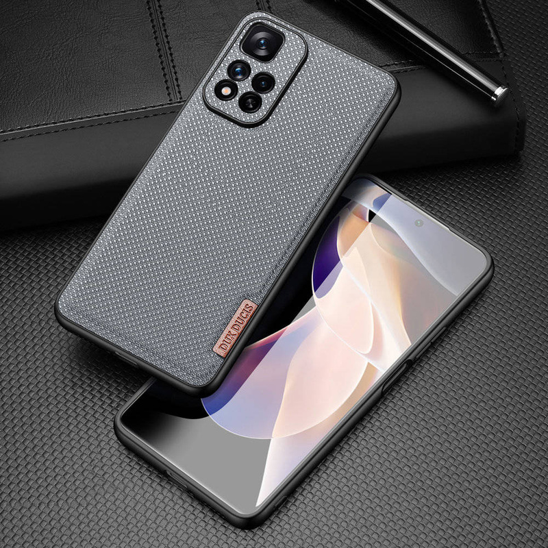 Dux Ducis Fino case cover covered with nylon material Xiaomi Poco X4 NFC 5G blue