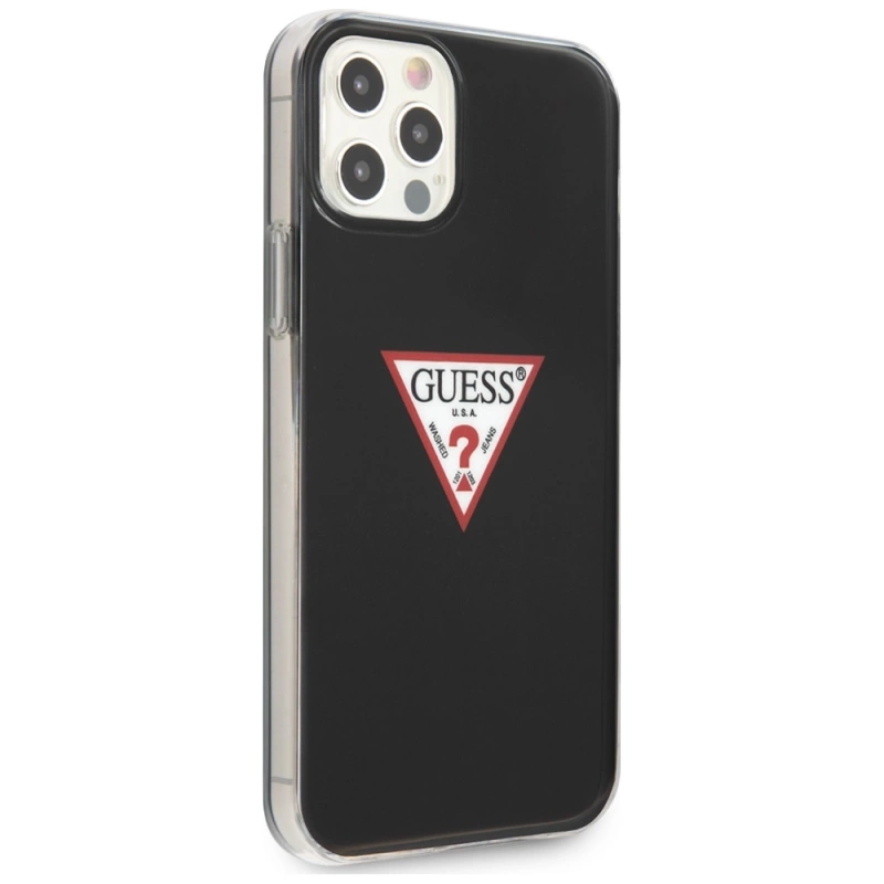 Guess GUHCP12MPCUCTLBK iPhone 12 Pro / iPhone 12 czarny/black hardcase Triangle Collection