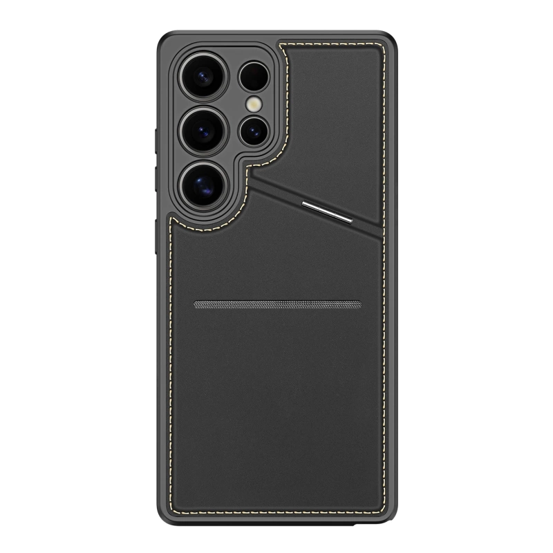 Etui Dux Ducis Rafi II na Samsung Galaxy S25 Ultra z podstawką i portfelem - czarne