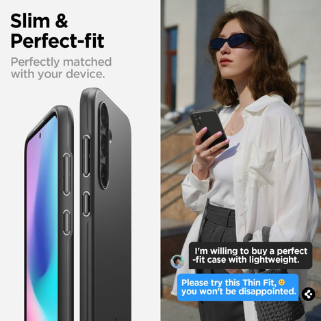 Spigen Thin Fit Hülle für Samsung Galaxy S23 FE – Schwarz