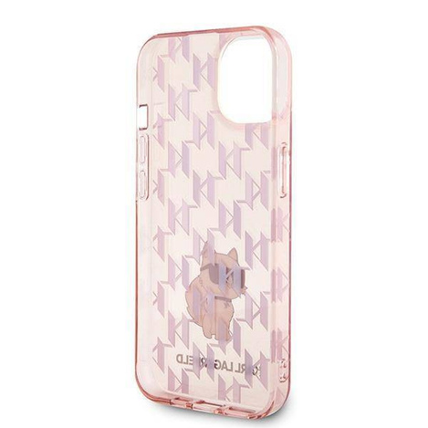 Karl Lagerfeld nakładka do iPhone 15 6,1" KLHCP15SHNCMKLP różowe HC IML C Monogram