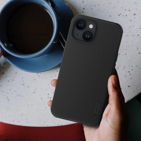 Nillkin Super Frosted Shield Pro verstärkte Hülle für iPhone 15 Pro – blau