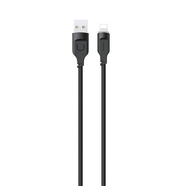 USAMS Kabel lightning Fast Charging 2,4A Lithe Series 1,2m czarny/black SJ565USB01(US-SJ565)