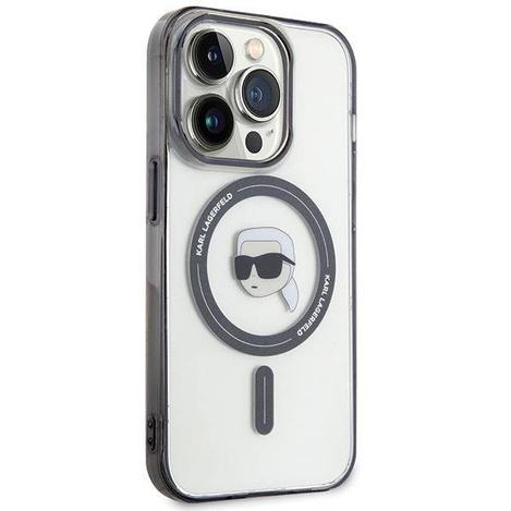 Karl Lagerfeld KLHMP15LHKHNOTK Hülle für iPhone 15 Pro – transparent
