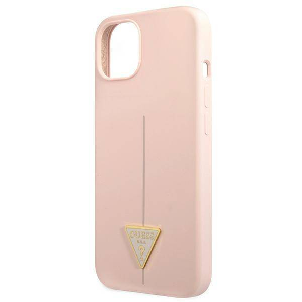 Guess GUHCP13MSLTGP iPhone 13 6,1" różowy/pink hardcase Silicone Triangle