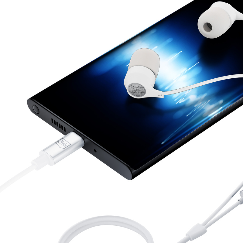 Słuchawki przewodowe USB-C 3mk Wired Headphones - białe