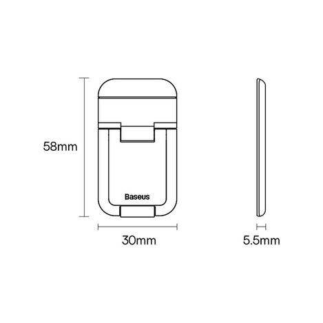 Baseus universal-Laptop-Füße (2 Stück) silber (LUZC000012)
