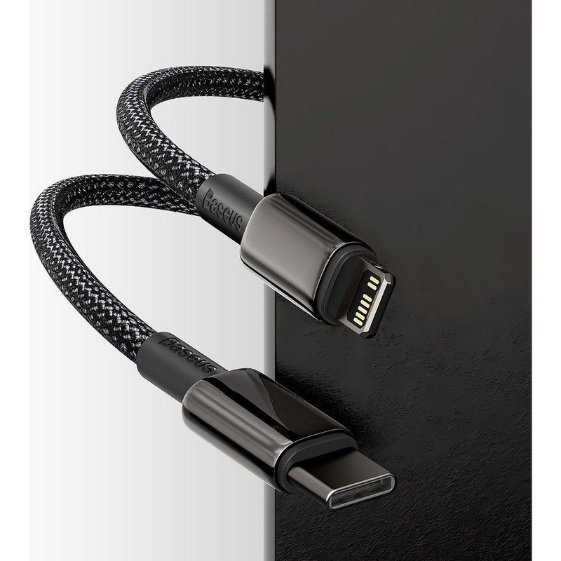 Baseus kabel USB Typ C - Lightning szybkie ładowanie Power Delivery 20 W 2 m czarny (CATLWJ-A01)