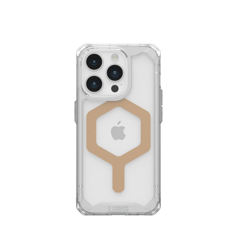 UAG Plyo Magsafe - Schutzhülle für iPhone 15 Pro kompatibel mit MagSafe (Eisgold)