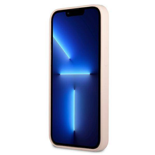 Guess GUHCP13MSLTGP iPhone 13 6,1" różowy/pink hardcase Silicone Triangle