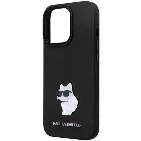 Karl Lagerfeld nakładka do iPhone 14 Pro Max 6,7" KLHCP14XSMHCNPK czarna HC Silicone C Metal Pin