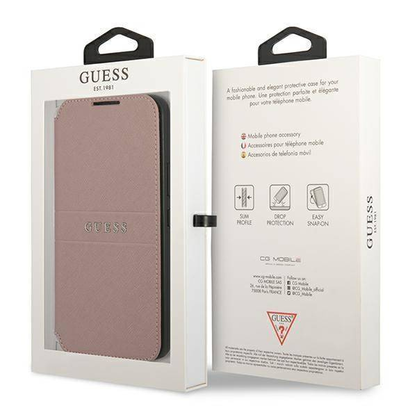 Guess GUBKS22MPSASBPI S22 + S906 rosa / rosa Buch Saffiano Stripes