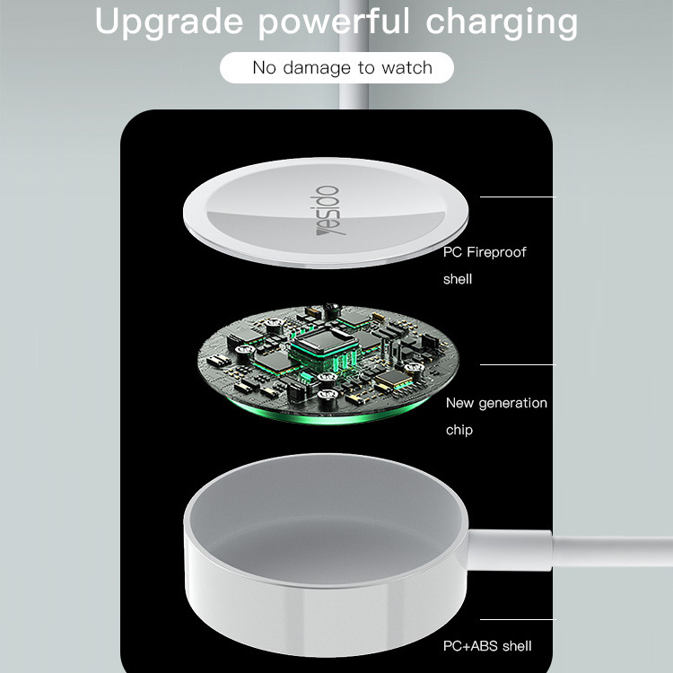 Yesido Ładowarka indukcyjna CA113 do smartwatch Apple Watch z kablem Typ C na Lightning biała
