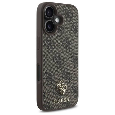 Etui Guess 4G Small Classic MagSafe na iPhone 16 - brązowe