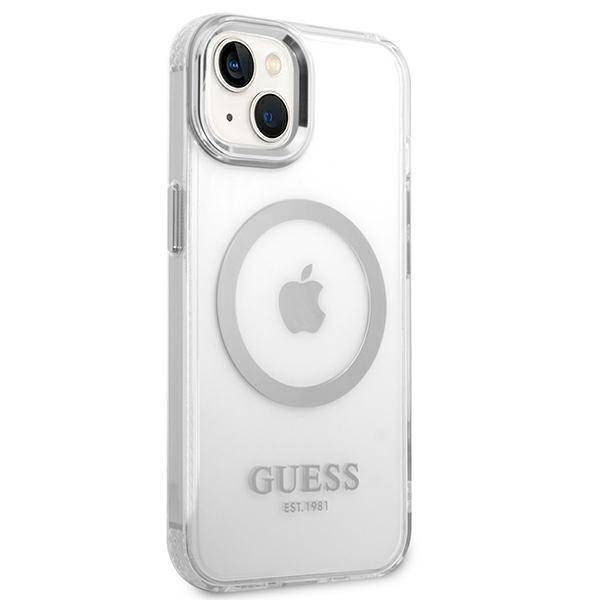 Guess Metal Outline MagSafe - Etui iPhone 14 Plus (przezroczysty)